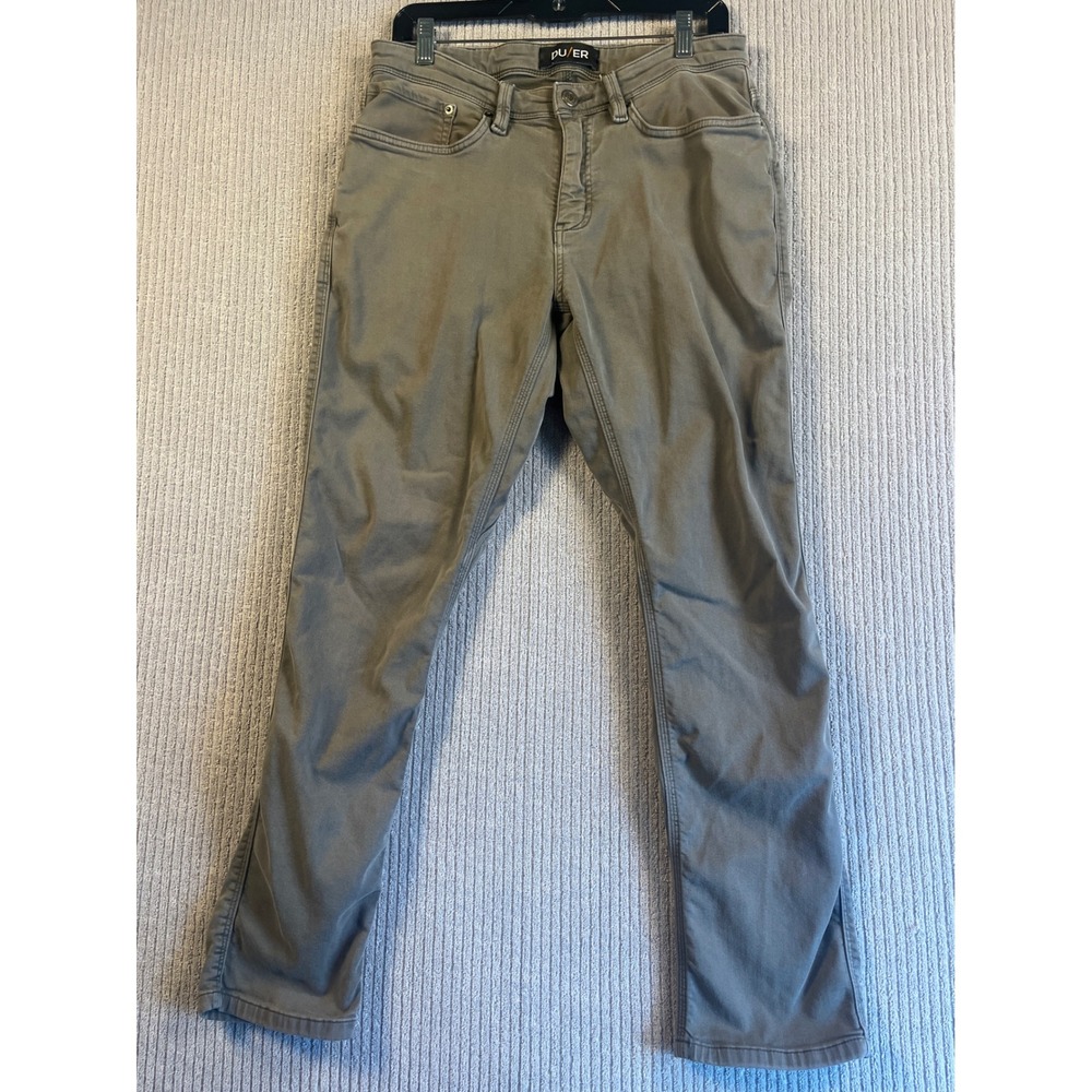 DU/ER Mens Pants 32 X 30 No Sweat Relaxed Taper Pants Olive Green Stretch